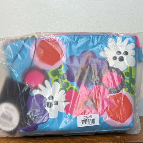 French Bull Floral Bright Blue Cosmetic Bag - Picture 5 of 8